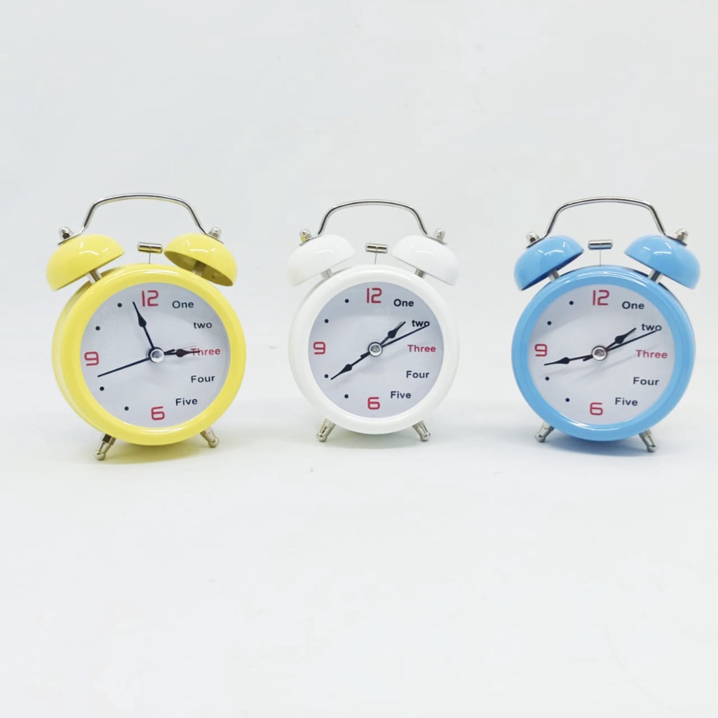 Jam Weker Klasik Twin Bell Mini / Alarm Clock Classic Twin Bell Polos