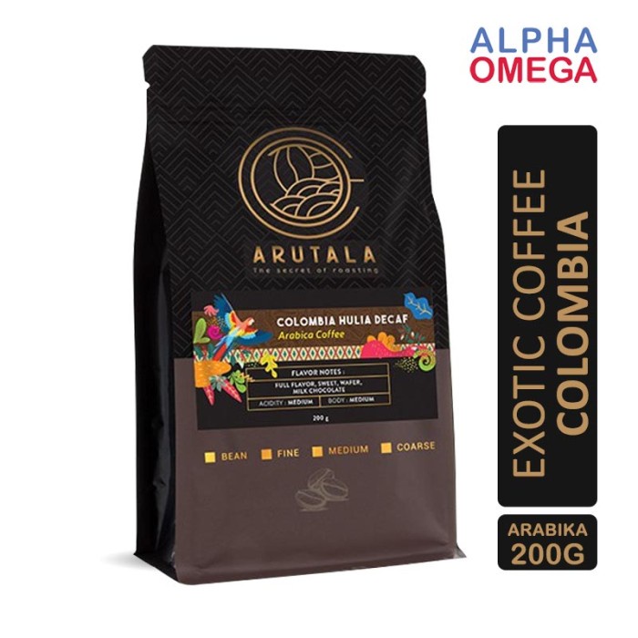 

ARUTALA KOPI COLOMBIA DECAF ARABICA 200 GR / KOPI ARABIKA COLUMBIA