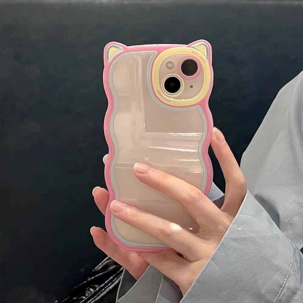 Case Transparan Desain Telinga Kucing Untuk iphone 12 13 11 Pro Max X Xs Max Xr