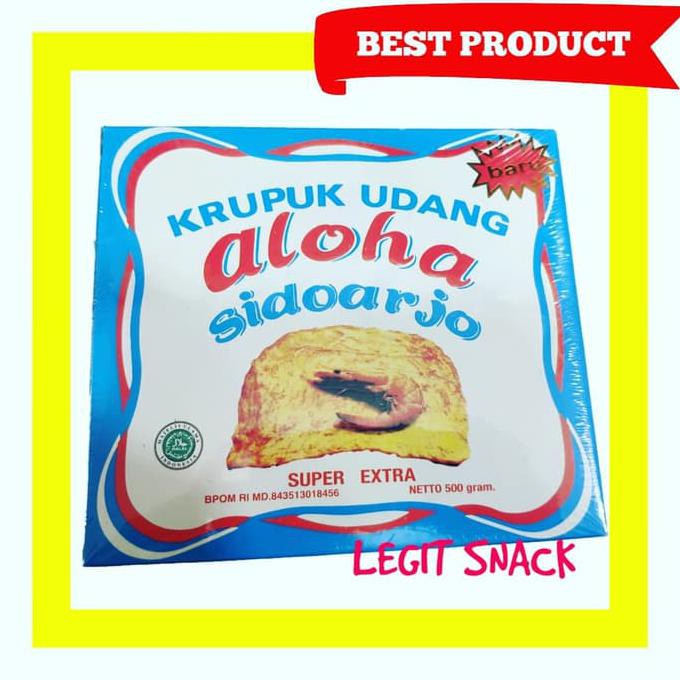 

Krupuk Udang Aloha Sidoarjo Asli / Kerupul Aloha Mentah Kotak Box Biru !