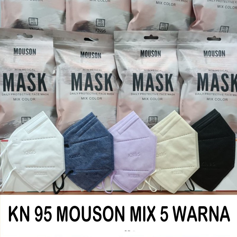 Masker KN95 10pcs warna mix/masker KN95 5 mix/masker KN95 dewasa