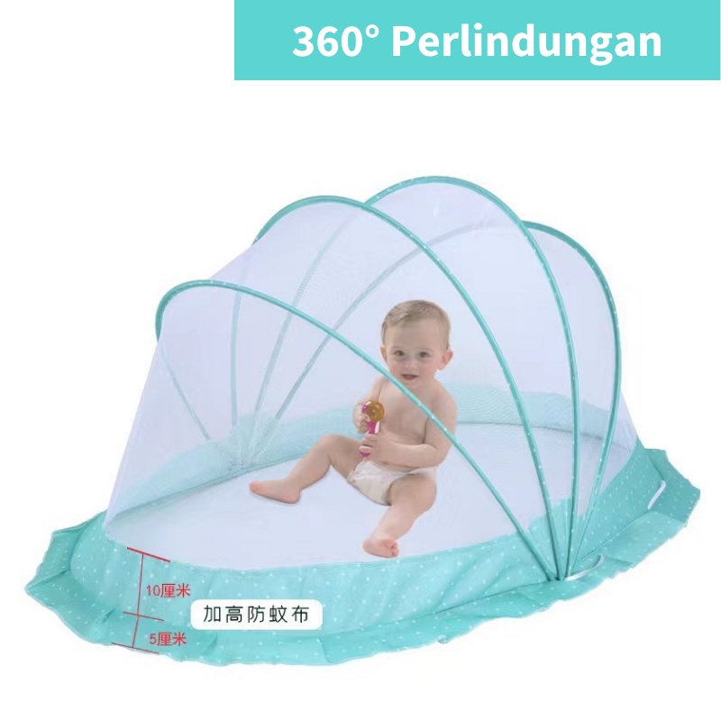 Kelambu Bayi Lipat Praktis Anti nyamuk, Portable Anak Bayi Ranjang Kotak Tenda