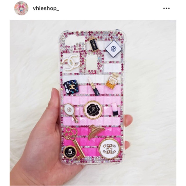 Bling case CH Full set case Oppo F9 samsung vivo ALL TYPE HANDMADE