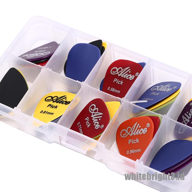 30pcs / set pick plectrum Gitar Akustik Elektrik Warna Putih