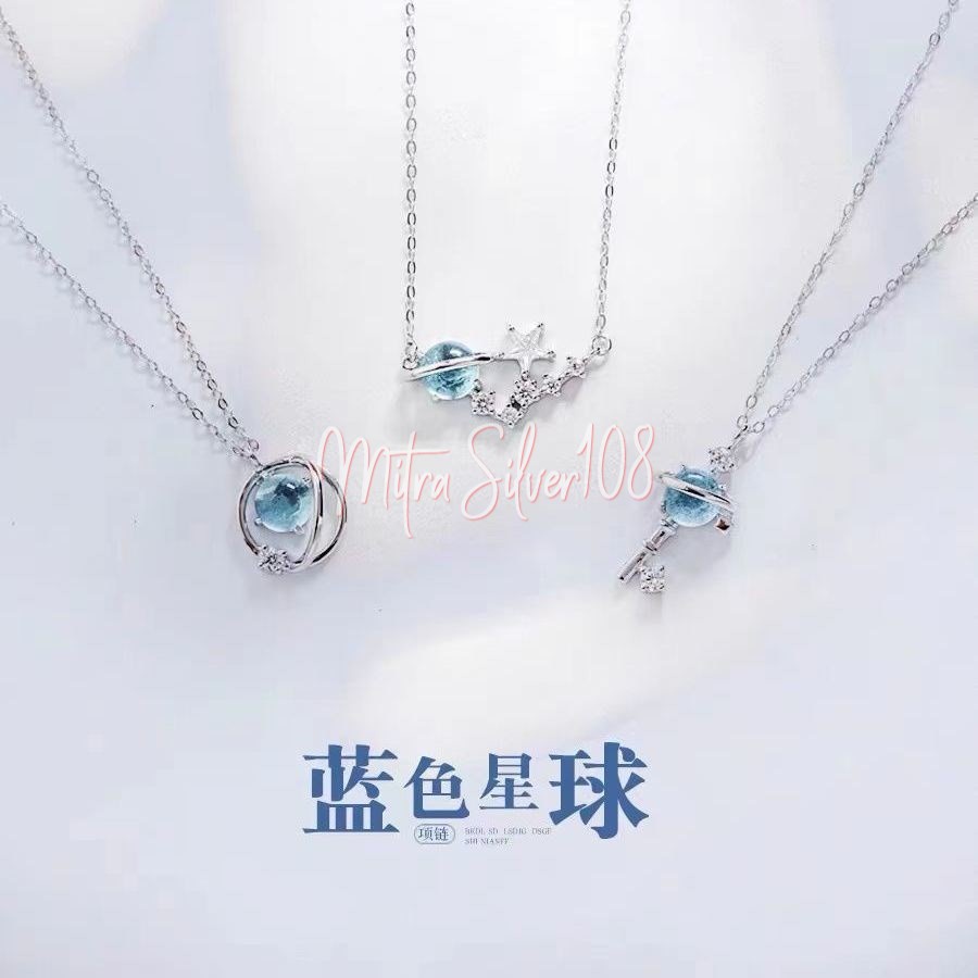 [MS108] NL 01 -  Kalung Wanita Korea Planet Korean Fashion Necklace Crystal Clavicle
