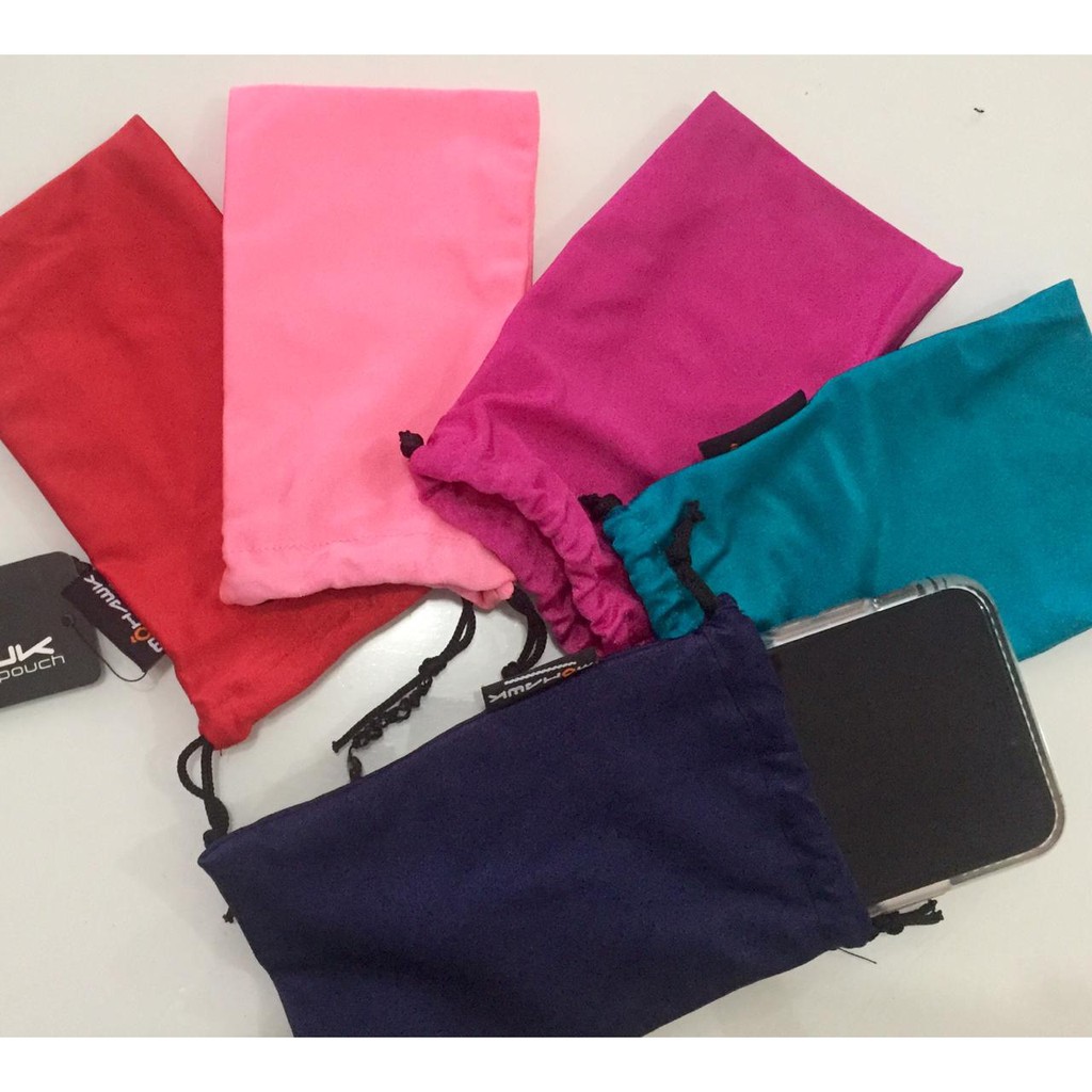 pouch serut serbaguna untuk kosmetik/kunci/adaptor/headphone dll ukuran besar dan kecil