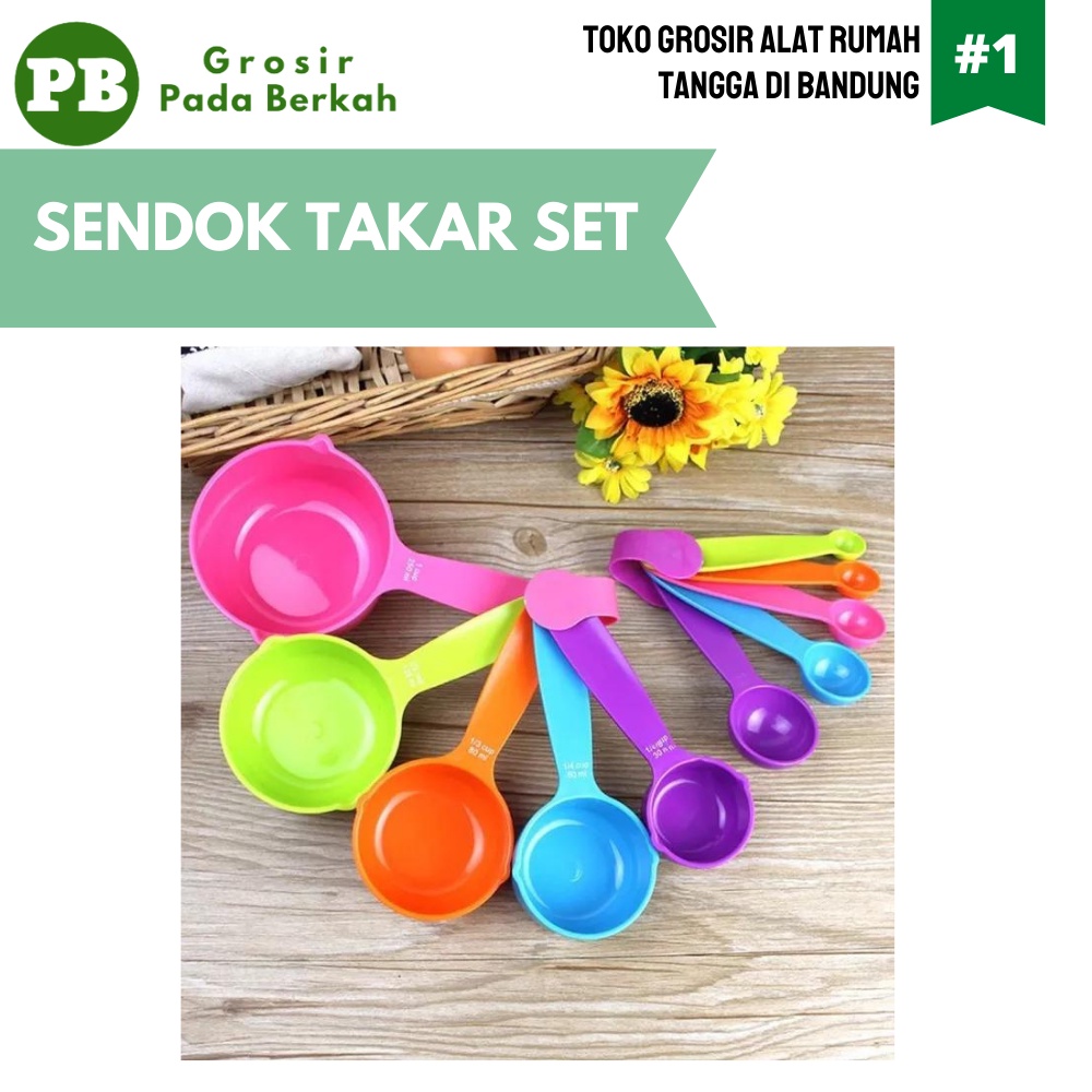 Sendok Takar Takaran Set isi 5 in 1 Kecil Measuring Spoon Alat Baking / Sendok Takar Bumbu / Bubuk /
