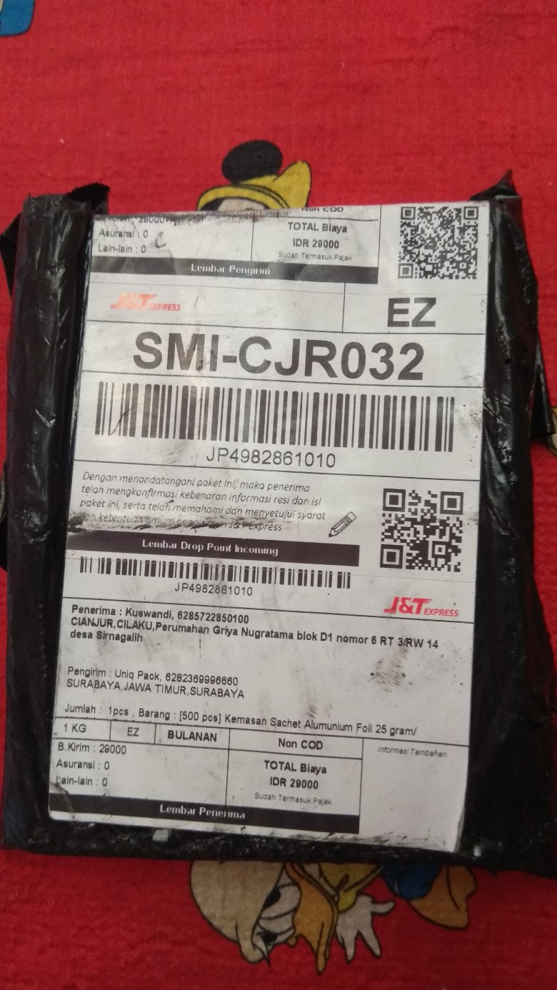 [500 Pcs] Kemasan Sachet Alumunium Foil 25 Gram/ Aluminium Foil 8x12 Cm Kpack