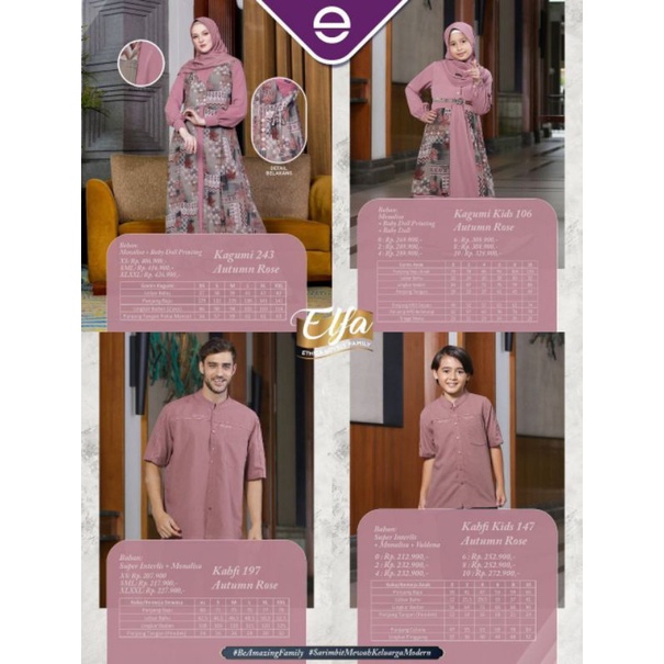 Sarimbit terbaru Ethica Elfa 230 Autumn Rose