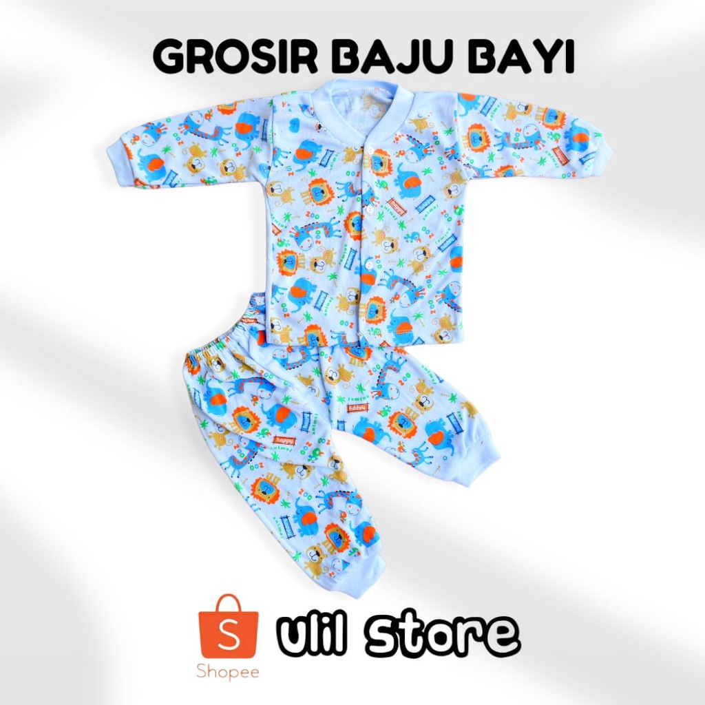 Setelan Piyama Panjang Bayi Seruni Baby Setelan Baju Tidur Bayi SNI Motif Happy Animal