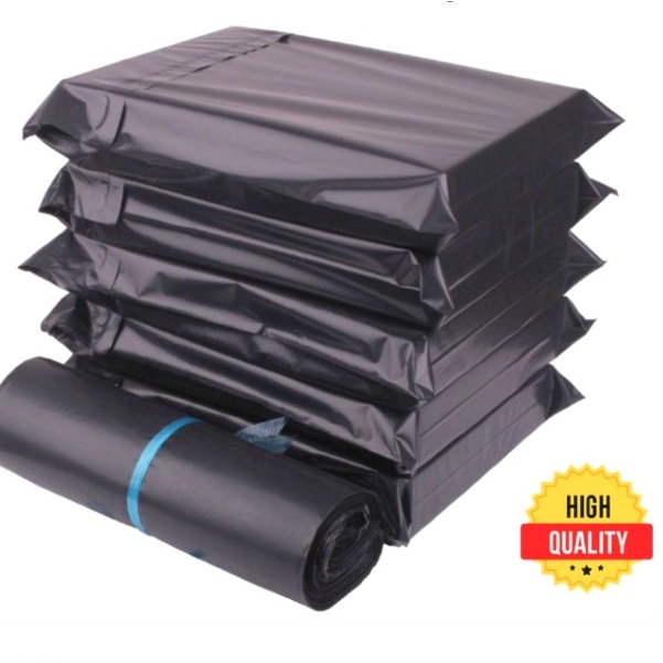 FUTAKO PLASTIK POLYMAILER HITAM Ukuran Kecil Kantong Packing Tebal Premium Kemasan Pembungkus Paket Online Shop ( SMALL )