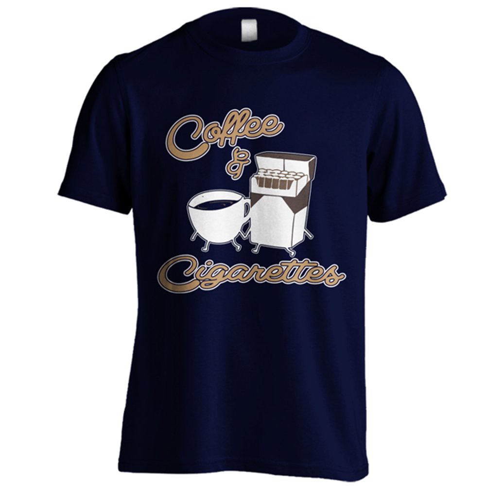 Kaos Coffee And Cigarettes C01 Kopi Dan Rokok Navy Biru Dongker