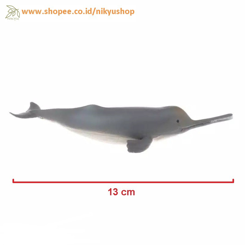 [Nikyushop] Mainan Edukasi Pajangan Miniatur Hewan Figure Lumba Air Tawar Sungai India River Dolphin