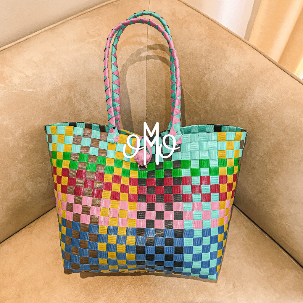 Kayla Rainbow Tas Anyaman/Keranjang Anyaman (L)