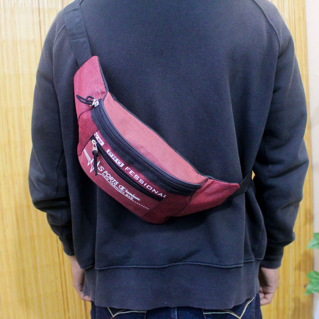 Waistbag Kanvas Cowok Murah Waistbag Keren Waistbag Motif Berkualitas Dan Trendy