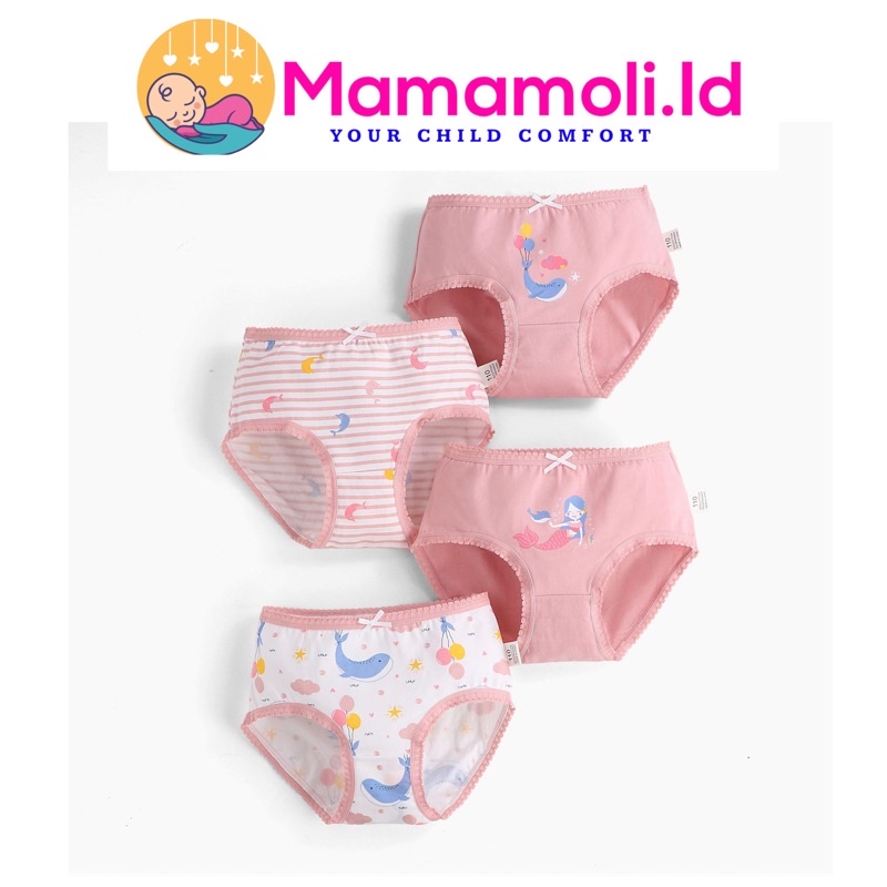 CD / Celana Dalam Anak Perempuan  set isi 4 pcs / Kolor Anak Perempuan / Kancut Anak Anak / Kids Underwear/ Girl Underwear/ Celana Dalam Anak Remaja Perempuan