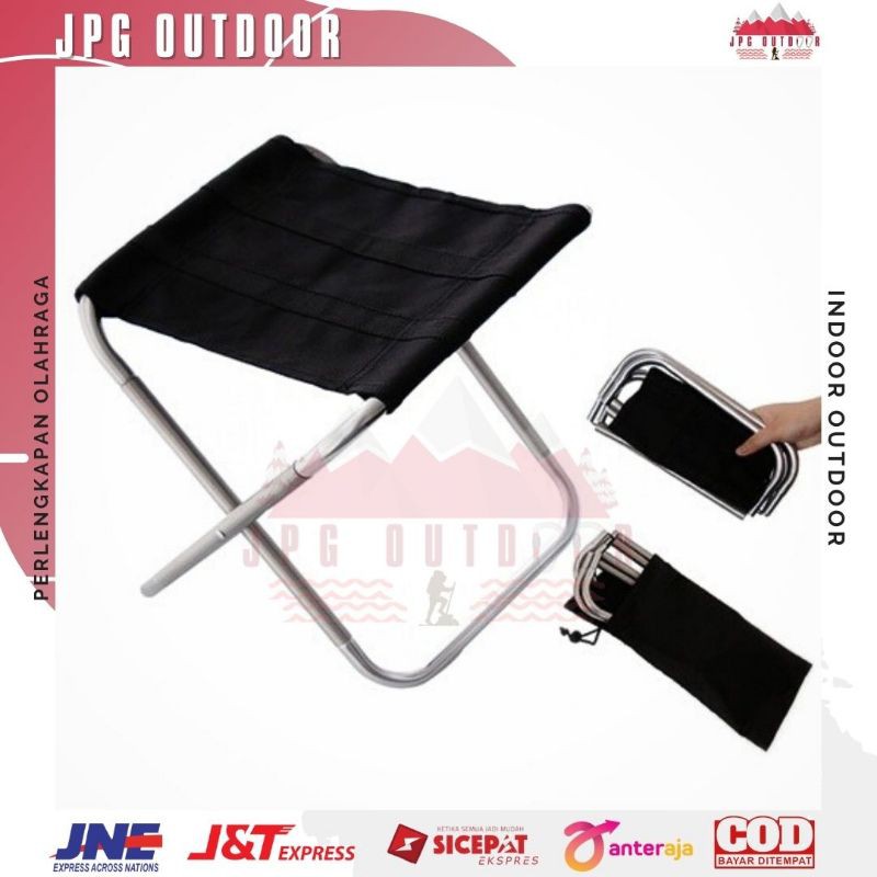 Kursi Lipat Outdoor Portable Mancing Camping Alumunium Folding Chair