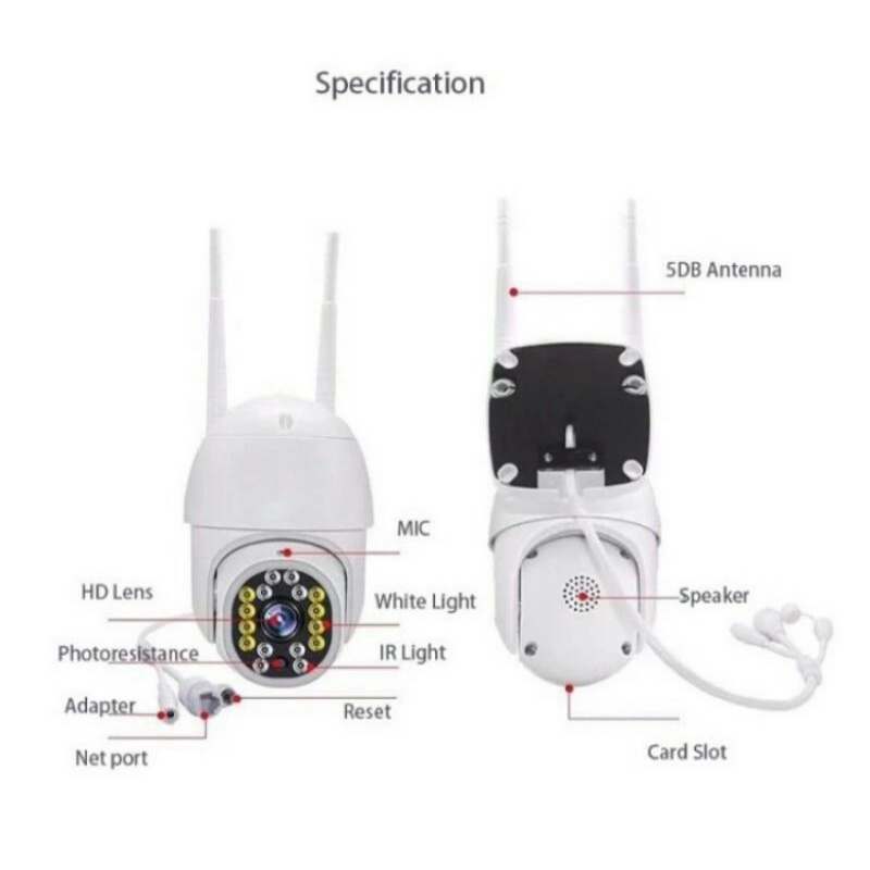 CCTV WILERESS 8MP IP CAMERA OUTDOOR APLIKASI YOOSEE