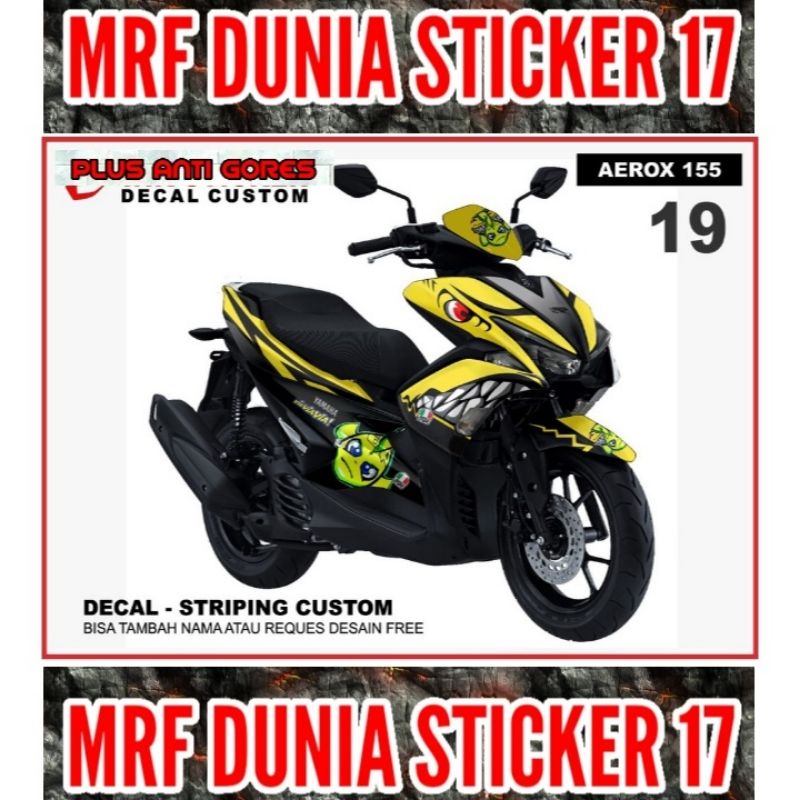 Sticker Decal Motor Aerox Full Body dekal motor Aerox 155 Full Body Stiker Striping motor Aerox 155 