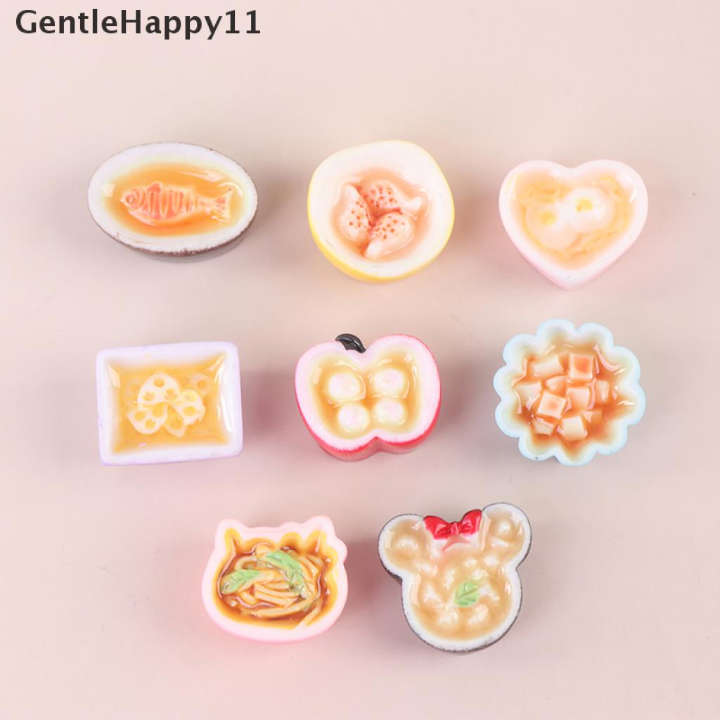 Gentlehappy 2pcs / Set Mainan Miniatur Makanan Bahan Resin Untuk Dekorasi Rumah Boneka