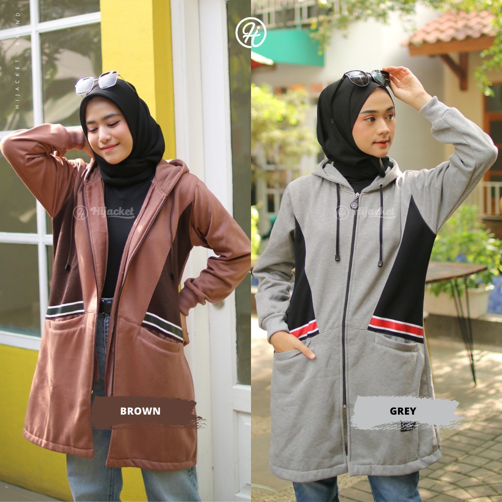 ✅Beli 1 Bundling 3✅ Hijacket RIHANNA Original Jacket Hijaber Jaket Wanita Muslimah Azmi Hijab