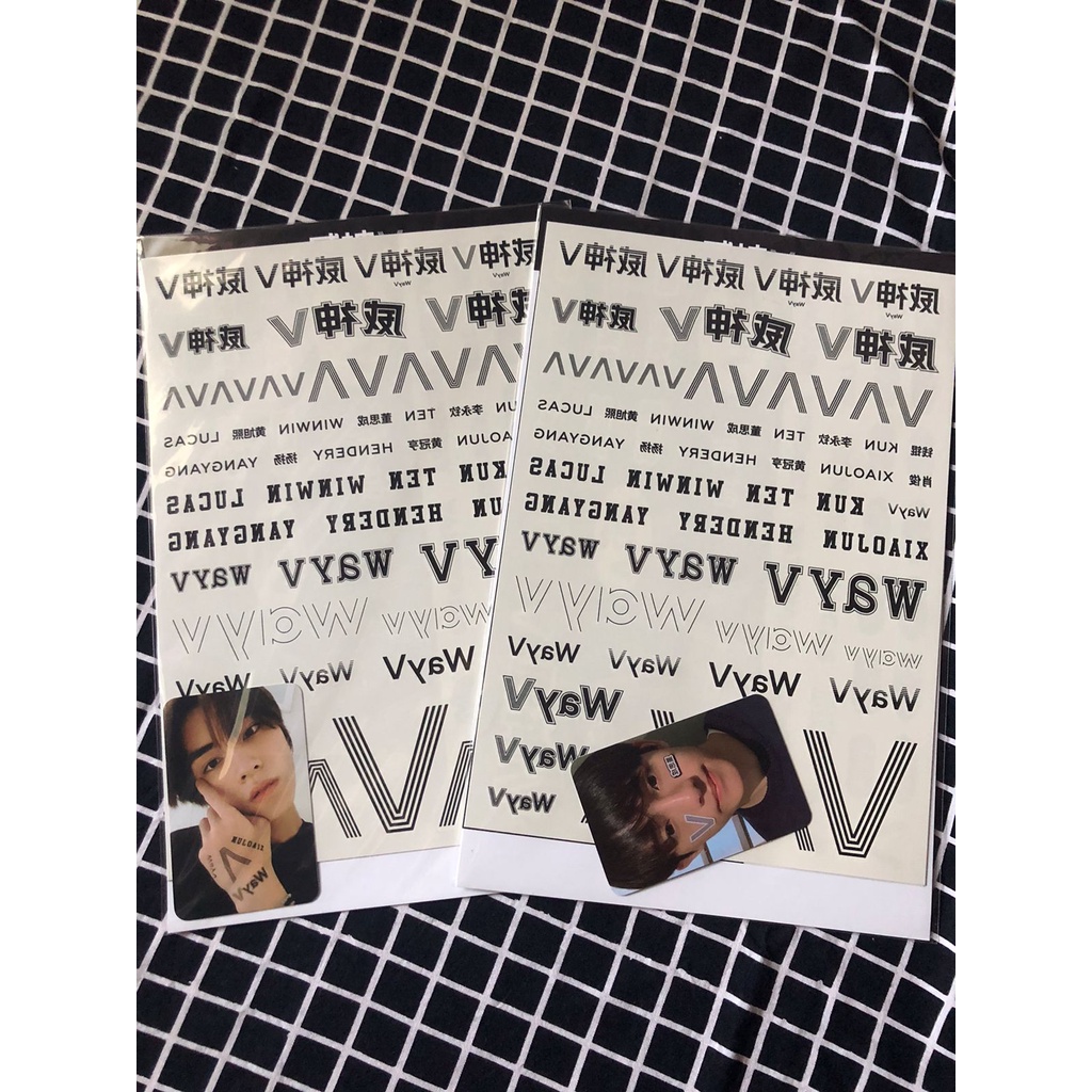 [READY STOCK] MD WayV 3rd Anniversary Tattoo + Sticker Set 2019 Vers. Xiaojun Winwin