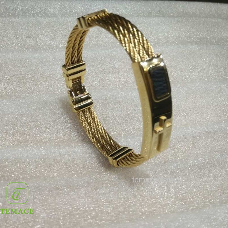 Gelang Titanium Rantai Dobel Plat Solop Baja Putih Pria Anti Karat Tidak Luntur