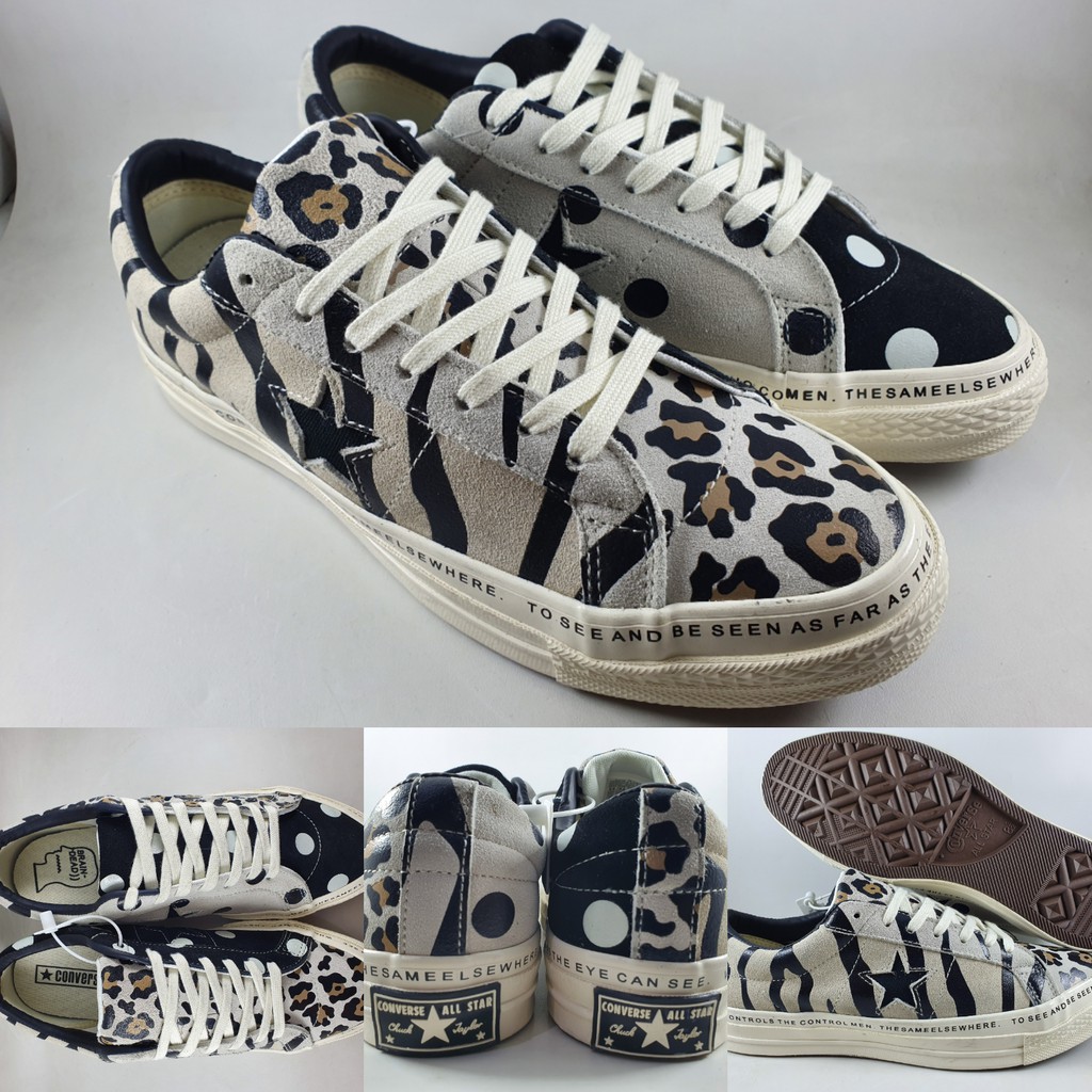 converse leopard one star