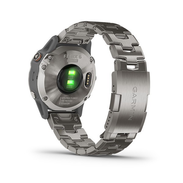 Garmin Watch Fenix 6 Titanium with Vented Titanium Bracelet - Garansi Resmi Tam 2 Tahun