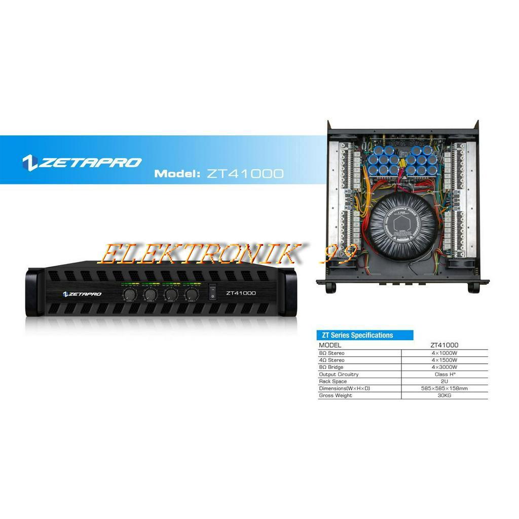 Power Ampli Amplifier Zetapro Zt41000 / Zt 41000 Clash H