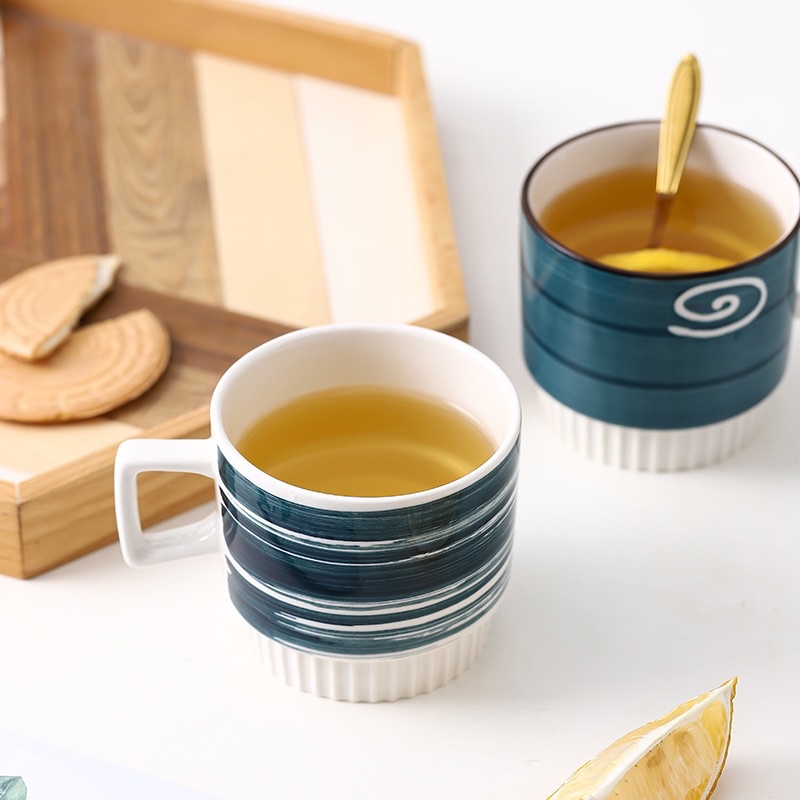 P 103 Cangkir keramik Japan style Gelas Korea lucu unik Handle MUG TERBARU-2
