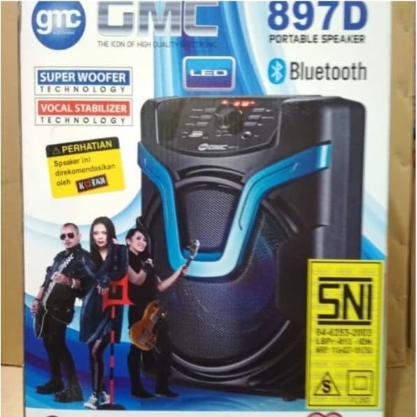 Speaker Bluetooth Portable GMC 897D 6 inch Karaoke