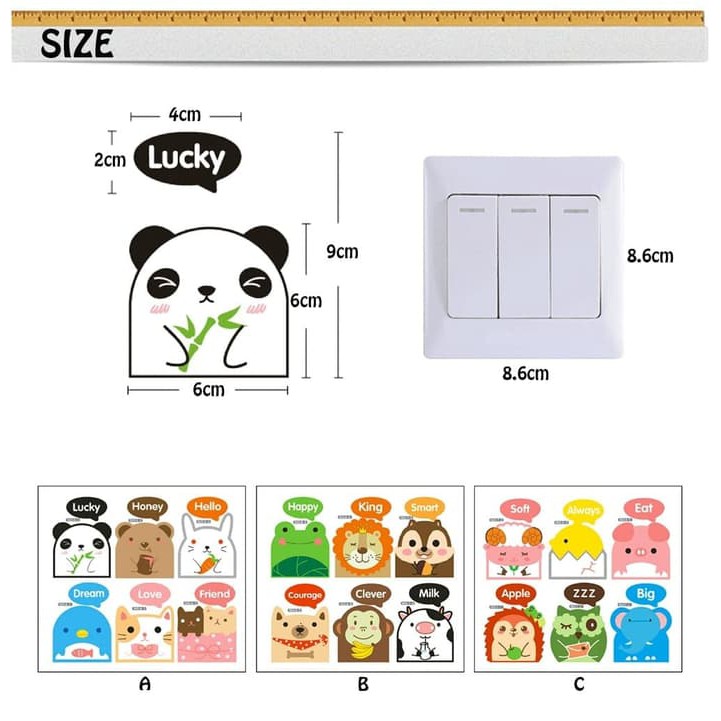 Wall Decal - Stiker Dinding Switch Button_SB21 (1sheet=6pcs)