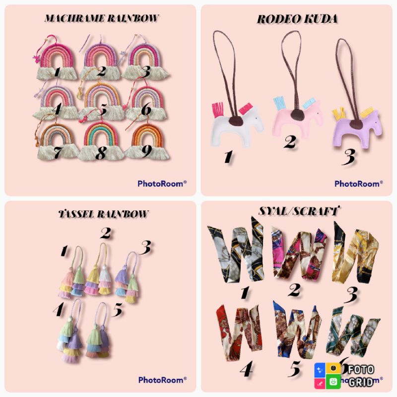 Machrame Rainbow/Tassel Rainbow/Syal/Scraft/Rodeo Kuda AccesoriesTas Jali Tas Jaly Tas Anyaman Premium