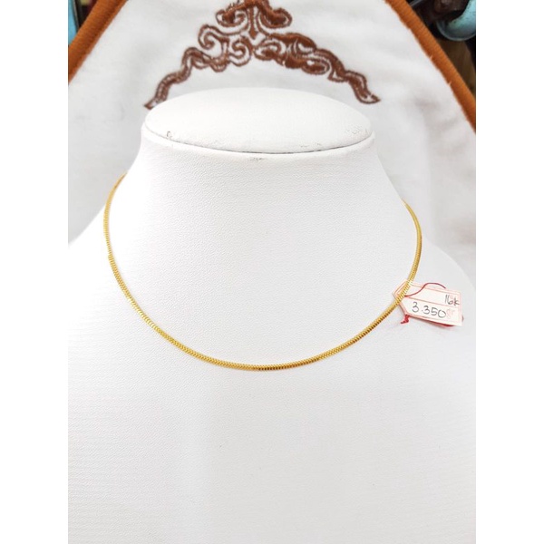 KL455J316J kalung anak model milano emas kuning asli berat 3.350 pj 35.2cm kadar 70% 16k tok 700 UB$