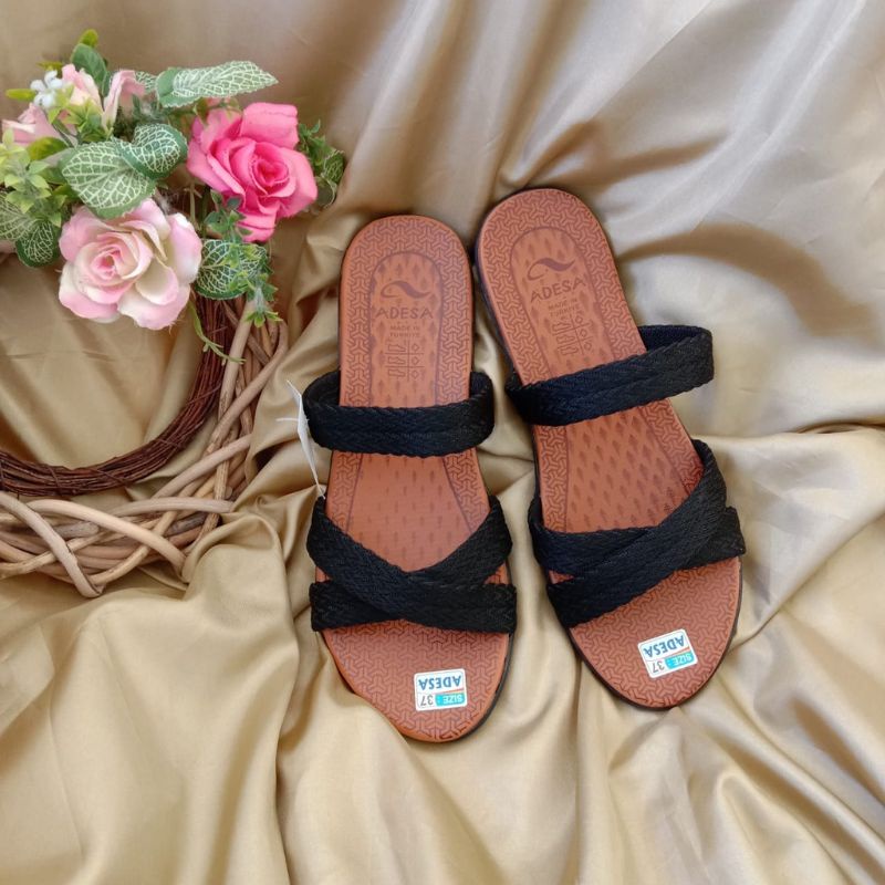 SANDAL WANITA TURKI SILANG SANDAL ADESA RAJUT TURKEY