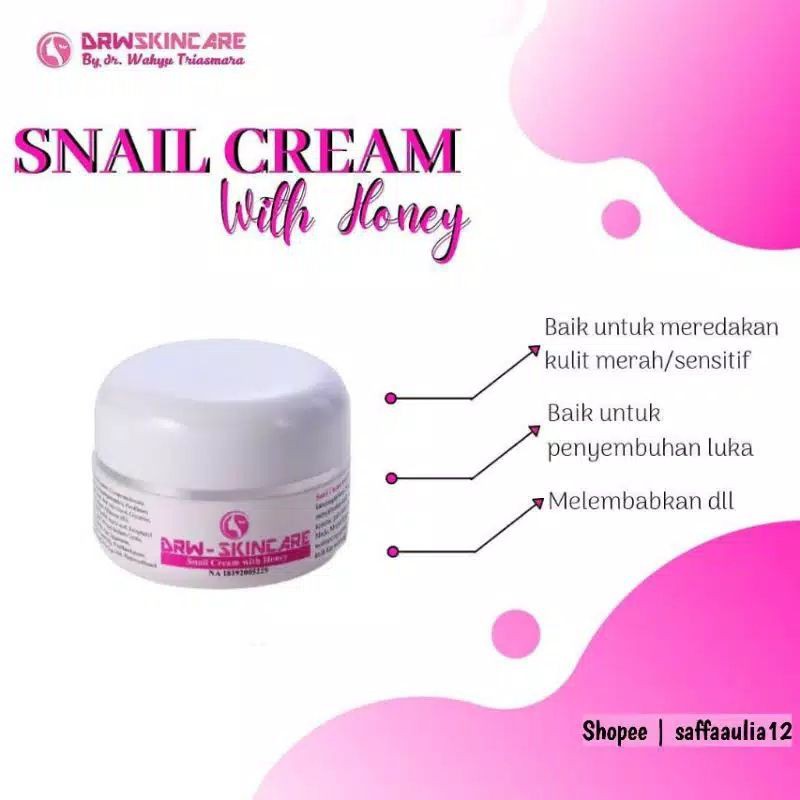 Snail Cream Snail Anti Aging Snail Honey Drw Skincare Shopee Indonesia