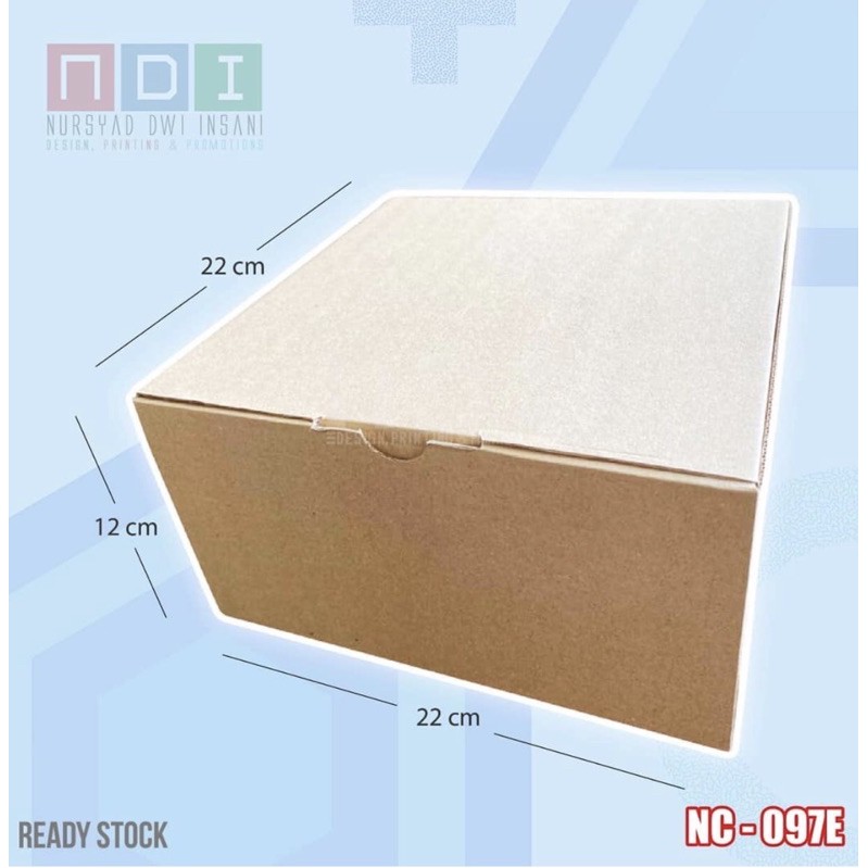 

DUS BOX CORRUGATED 1 PAK (ISI 20 pcs) Uk. 22x22x12cm