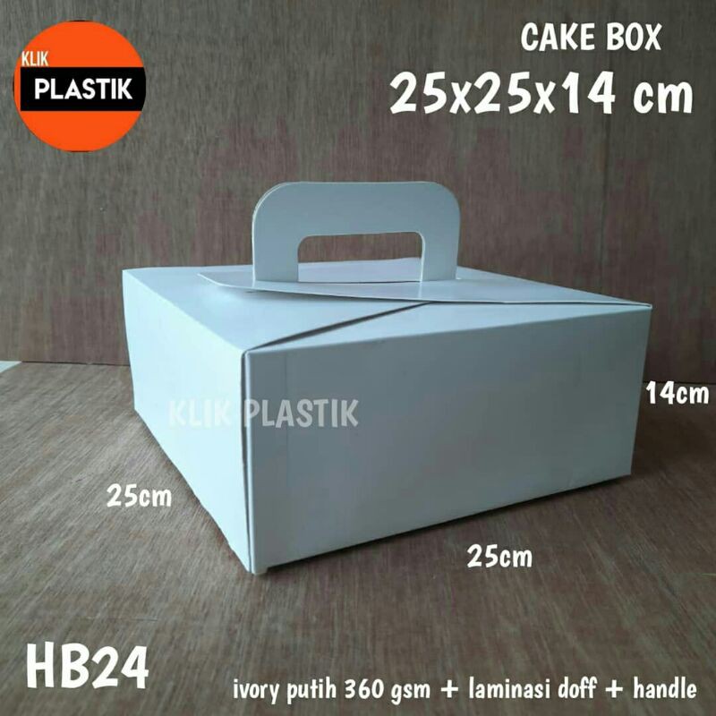 

box kotak kue 25x25cm HB24 kardus pizza parcel dus cake