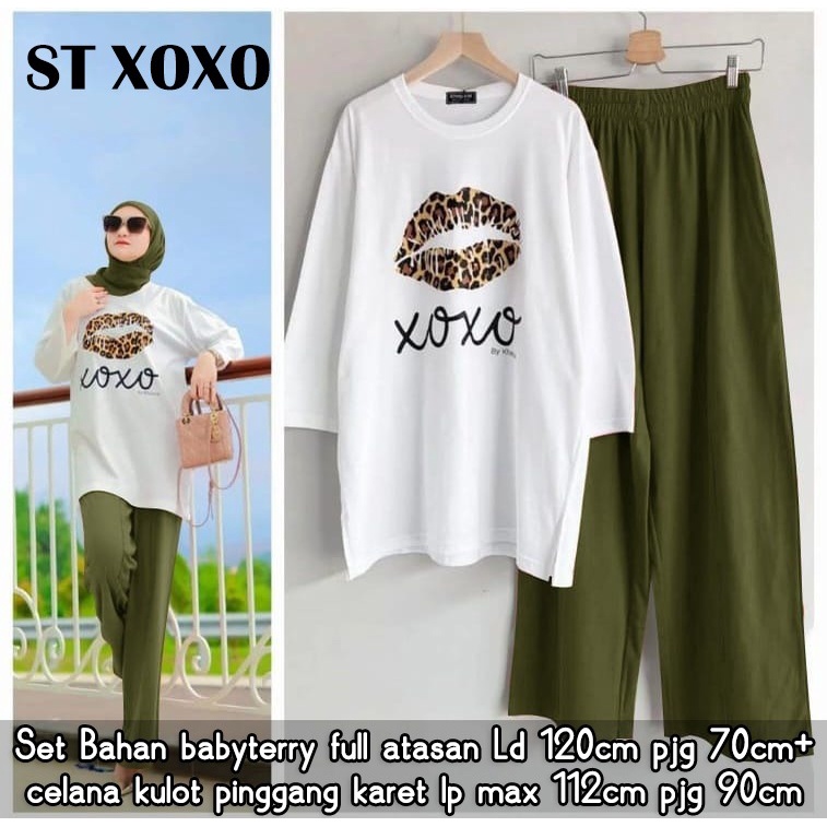 XOXO SET CELANA KULOT BABYTERRY