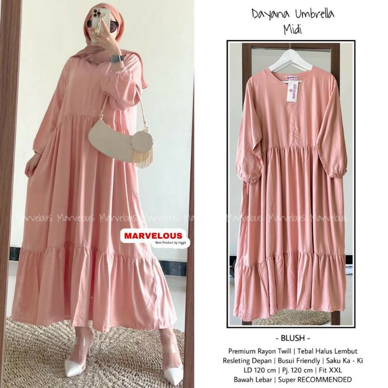 DAYANA UMBRELLA MIDI DRESS