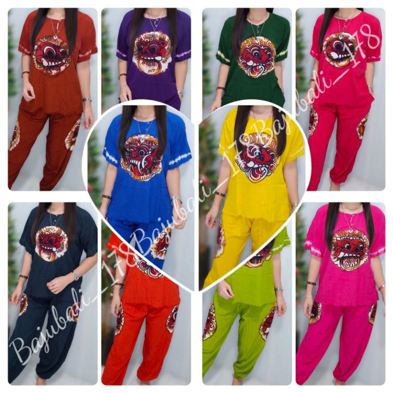 baju bali barong dewasa celana panjang ukuran s hingga xxl