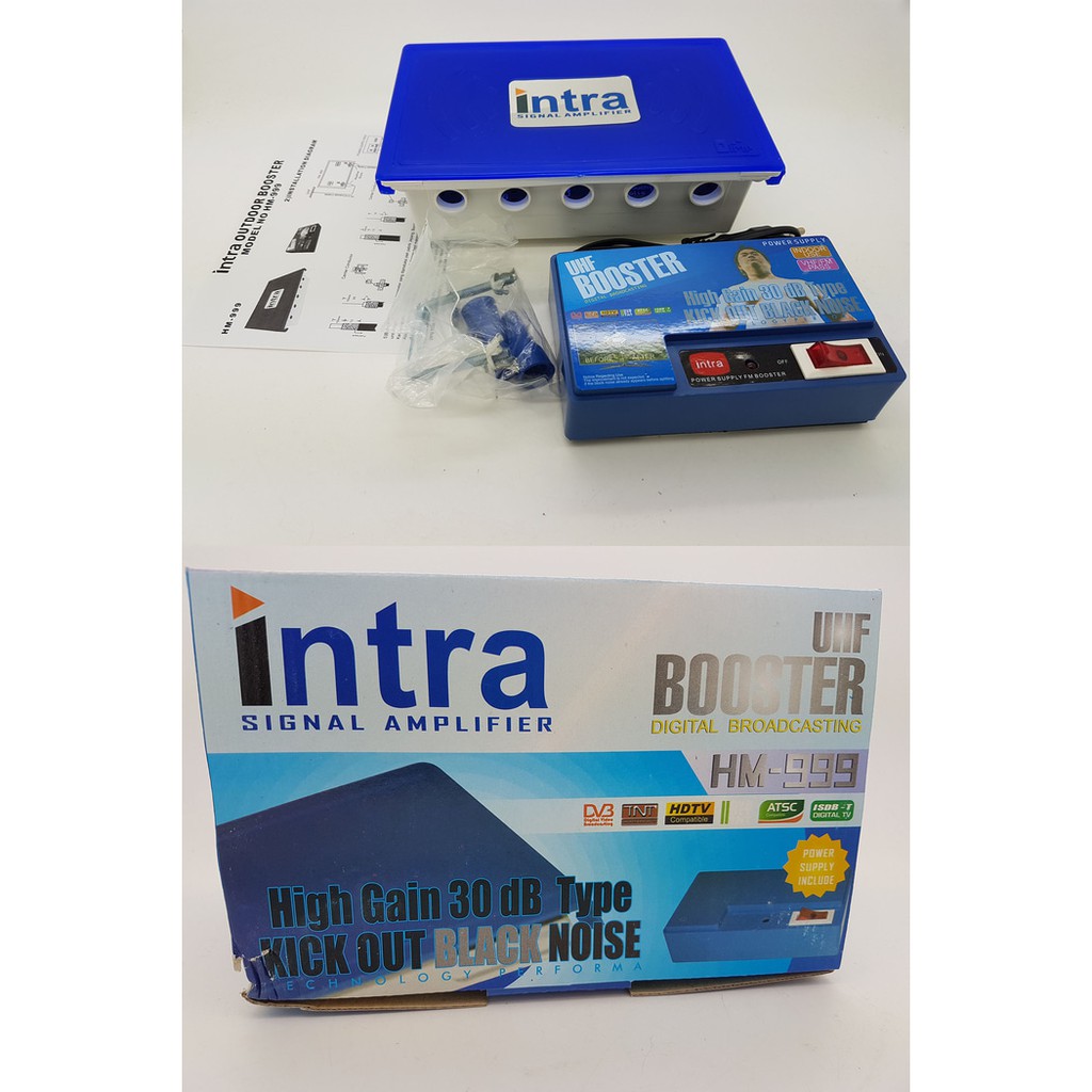 Booster Antenna TV INTRA HM-999 - penguat sinyal TV digital & analog