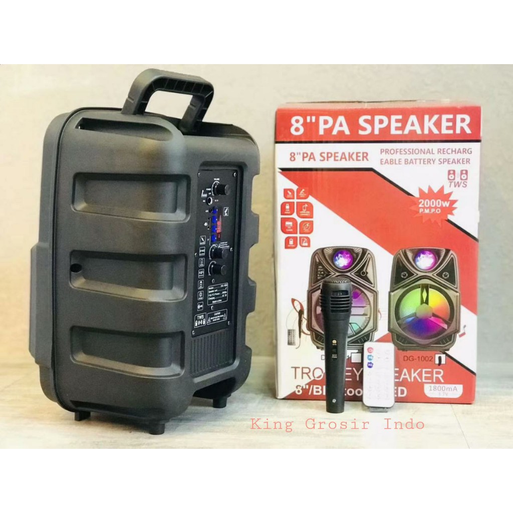 Speaker Bluetooth Tipe DS-1002 Jumbo ( Remote Kontrol , Plus Mic )