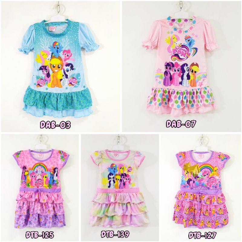Dress Little Pony / Daster Little Pony / Dress Balita Little Pony Usia 2-4 tahun / DTB / DAB