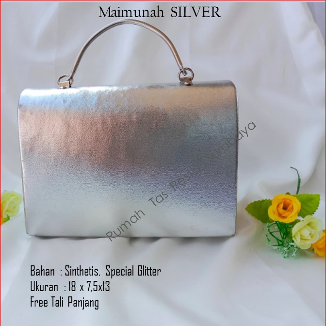 Tas Kecil,Tas Imut,Tas Kondangan,Maimunah SILVER