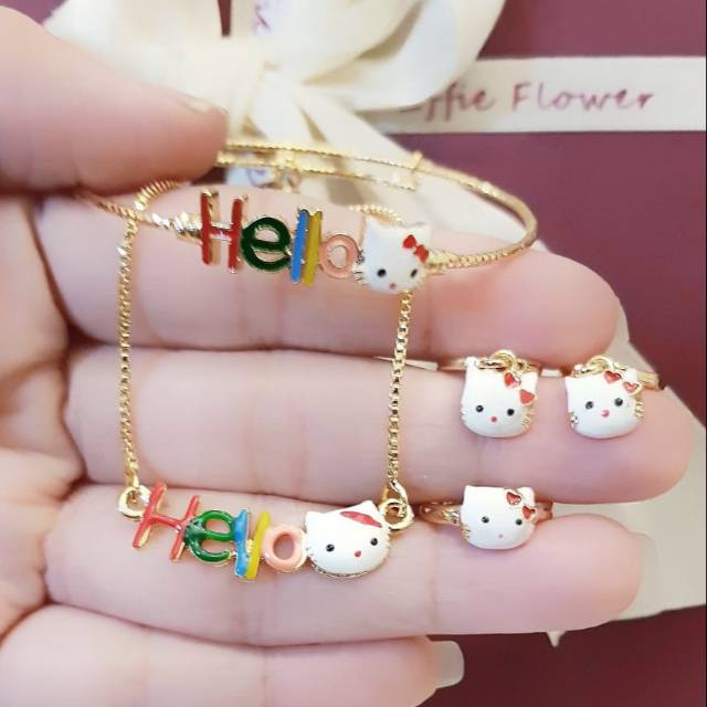 Xuping set perhiasan anak lapis emas 18k 1410h