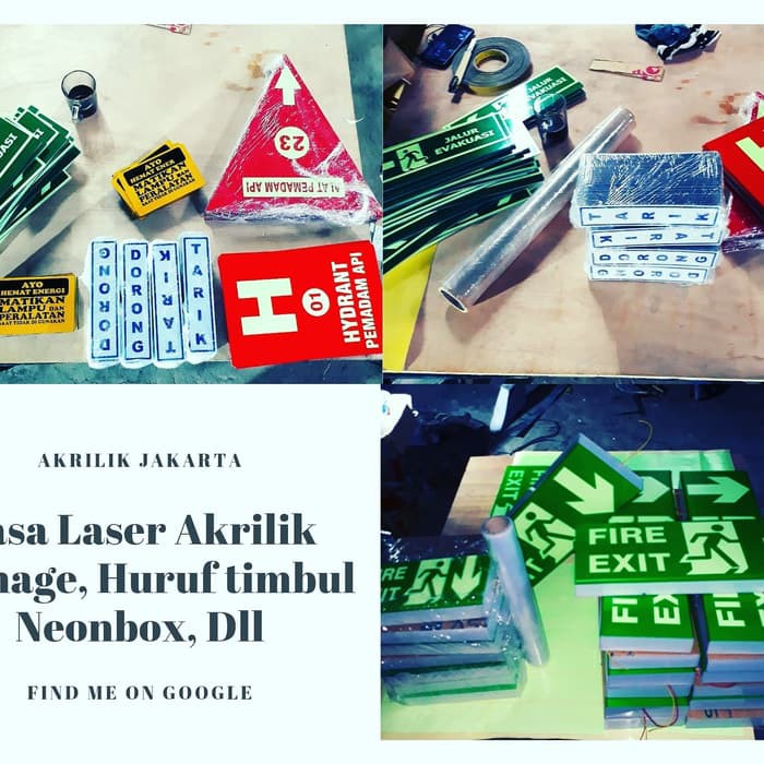 

Signage akrilik / Akrilik Jalur Evakuasi / Sign K3