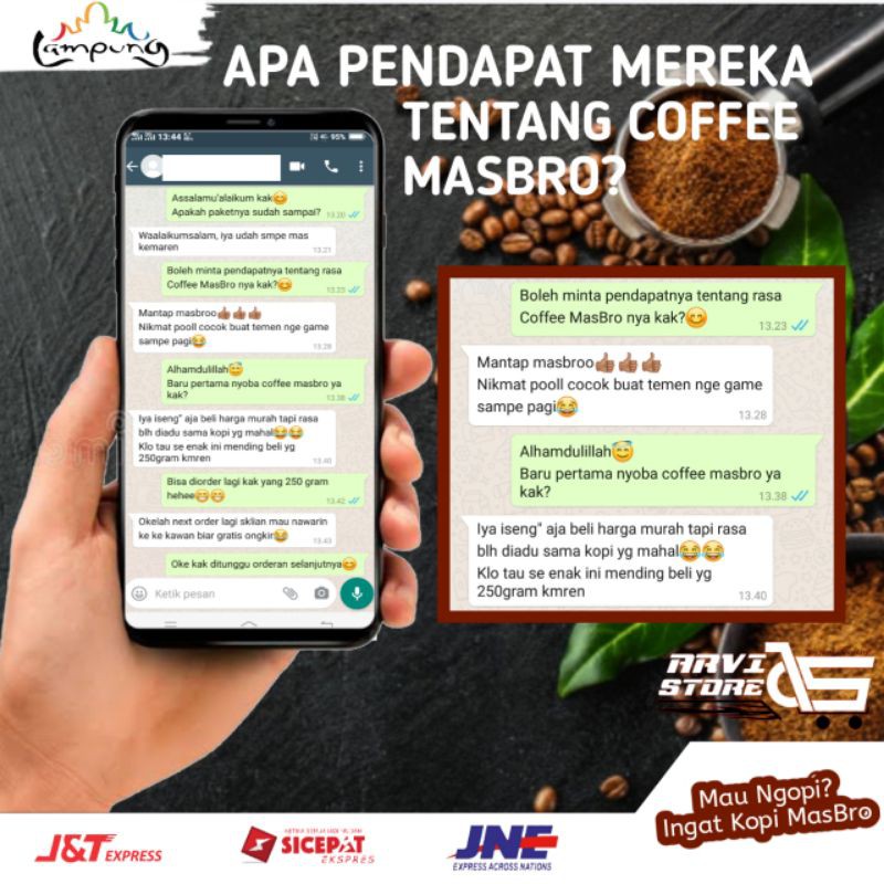 KOPI BUBUK ROBUSTA LAMPUNG ASLI MURNI TANPA CAMPURAN MURAH RASA TIDAK MURAHAN COFFEE MASBRO 100 gram