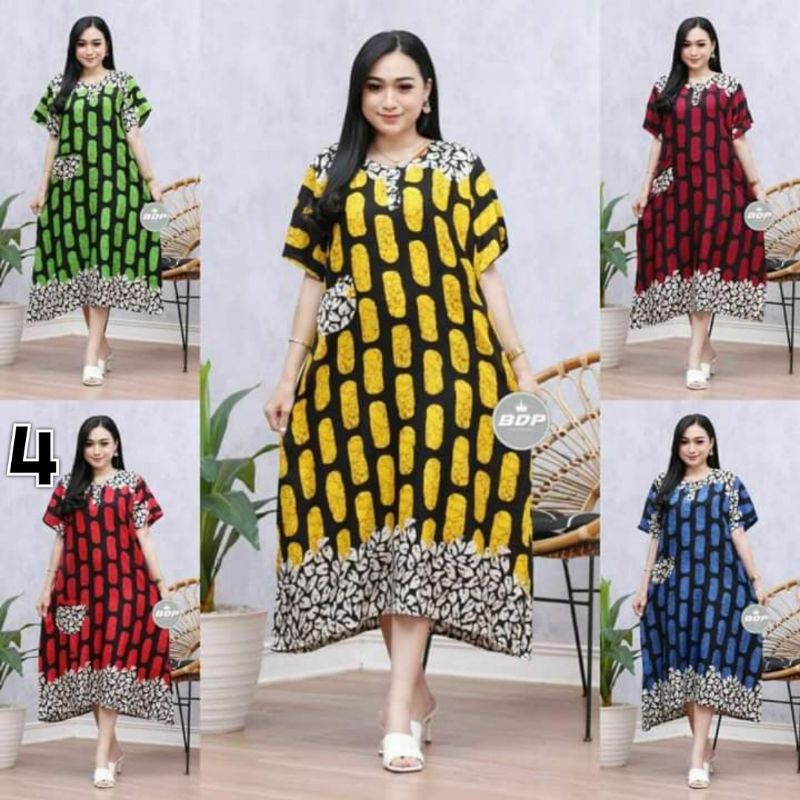 Daster Wanita Terbaru Rayon Grade A Busui Resleting depan